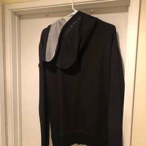 Hylete Linear Tech Hoodie size XL Charcoal / Blue